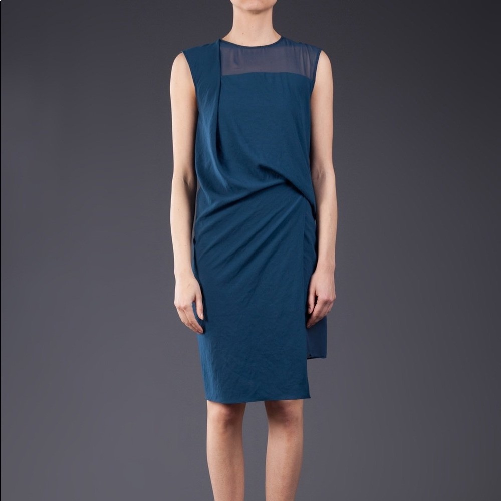 Helmut Lang Layered Drape Dress